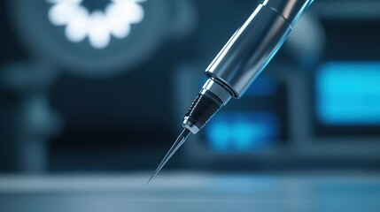 Robotic surgical assistant tool tip, metallic sheen, precision cut