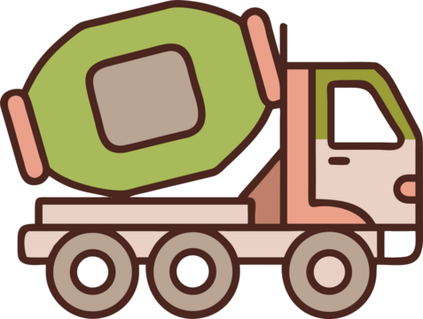 Concrete mixer icon