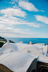 Traditional whitewashed houses in Capri Island, Italy