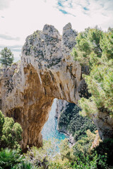 Arc Naturale turquoise water in Capri, Italy
