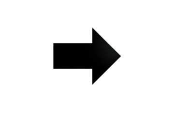 Black curved arrow up. Long arrow. direction symbol. Isolated, PNG