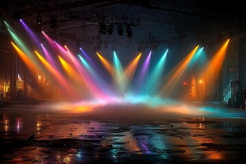 Dramatic lighting colorful fog high resolution picture