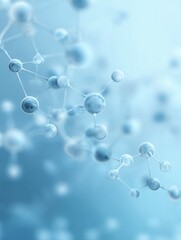 white and light blue medical abstract gradient background with molecules web banner medical background in white and light blue gradient with molecular designscience technology and medical concept