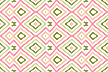 Argyle pattern set in pink green.Seamless geometric pattern for gift card, gift paper, jumper, socks, scarf, other modern spring summer autumn winter fashion textile or paper print