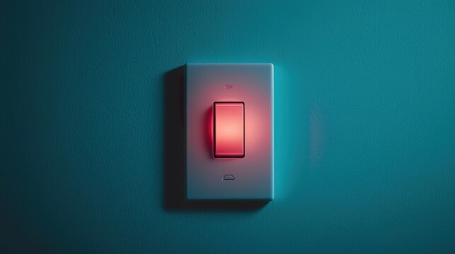 Smart light switch panel, intuitive design, illuminated buttons, home control