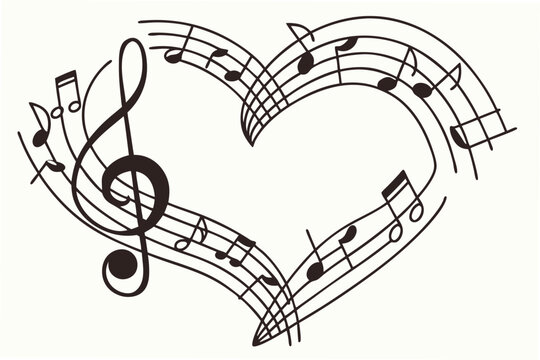 music background with heart