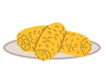 Delicious mexican elote corn on a plate.