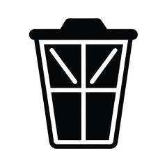 Frosted Glass Icon Vector Illustration