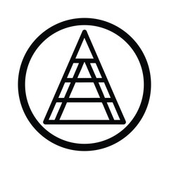 Scaffold Safety Icon Vector Illustration