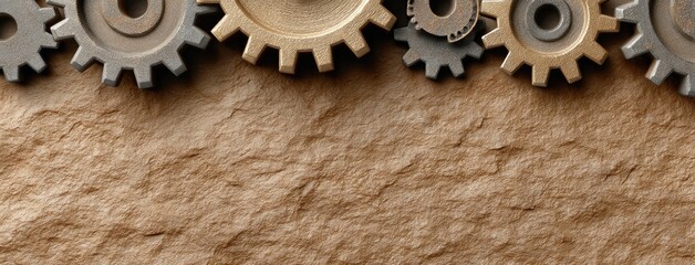 Intricate clockwork mechanism showcasing gears and movement against a dynamic background
