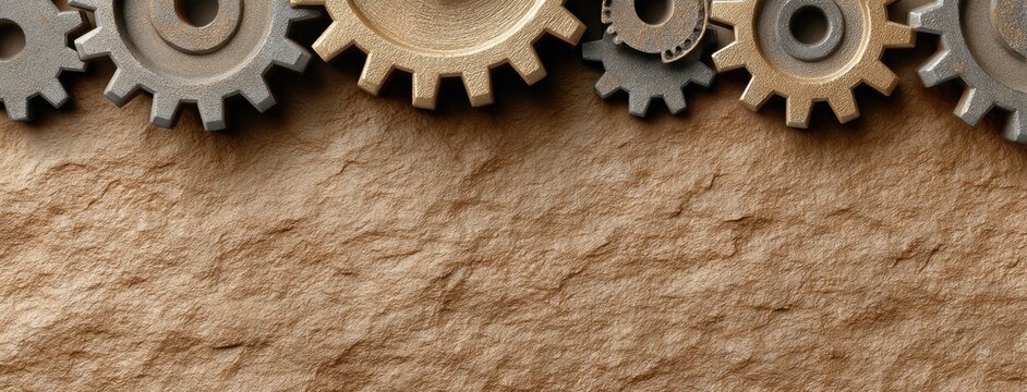 Intricate clockwork mechanism showcasing gears and movement against a dynamic background