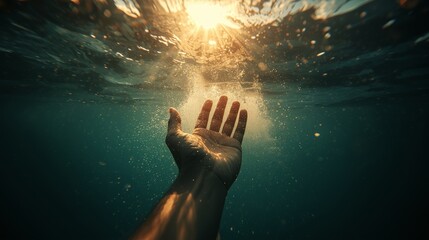 Helping Hand of Jesus to Simon on the Water