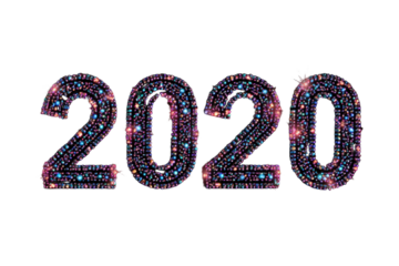 set of 2020 text design