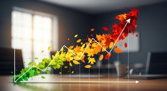 Understanding autumn growth strategy showing positive trends and seasonal business performance analysis