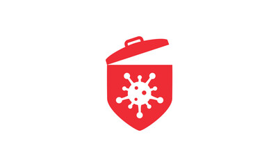 a graphic image with a virus trash theme, with a white background. vector graphic base.