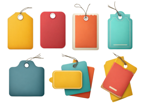 Set of sales tickers prices tickers promo quality