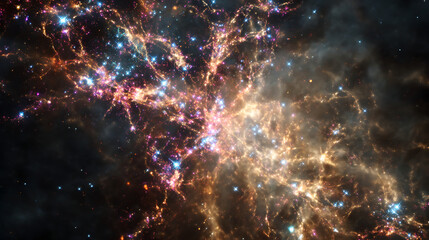 Obraz premium Explore the cosmos stunning nebula galaxy space background wallpaper high resolution astronomy universe image