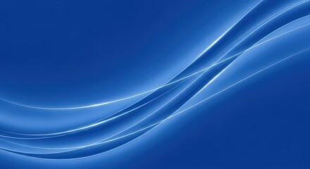 Fototapeta premium Abstract blue wave background with light and smooth texture