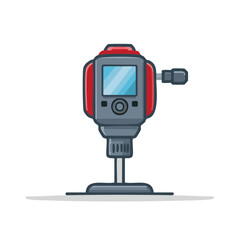 Fototapeta premium Illustrative Breathalyzer Breath Alcohol Tester Device Red Gray Portable Design