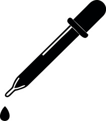 Dropper icon vector in trendy flat design
