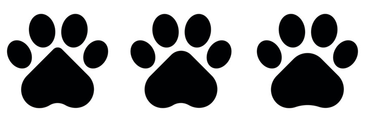 Pet paw editable stroke icon. footprints Pet paw,  pet paw, print dog cat icon, vector illustration