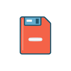 Floppy disk drawing, retro data storage, computer disk, icon, digital media