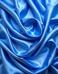 Obraz premium A vibrant blue silk texture