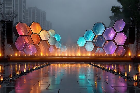 Futuristic concert stage high resolution picture