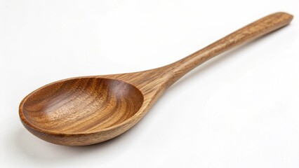 wooden spoon on a white background