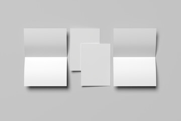 Blank half fold brochure template for your design