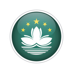 Flag of Makao cirrcle icon vector illustration