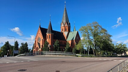 Sweden. Saint Peter`s Church is a church building in Västervik, Västervik Parish. It belongs to the Diocese of Linköping. Kalmar County. © Andrii