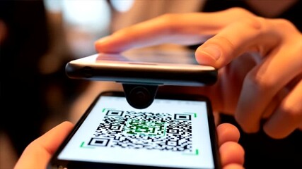 Scanning QR Code with Smartphones: Modern Technology for Transactions - Powered by Adobe