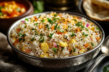 Indian egg fried rice high resolution picture