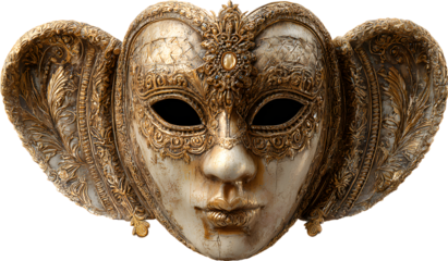 Golden mask transparant background,png 