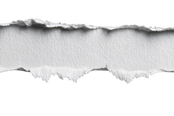 White torn paper ripped edge isolated