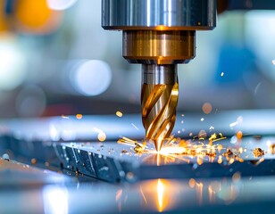 CNC machining process in action