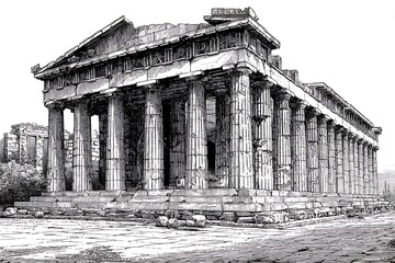 Historical structure illustration high resolution picture