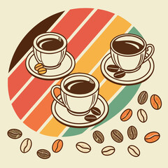 Obraz premium cup of coffee beans