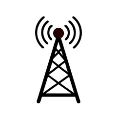 radio tower isolated on white