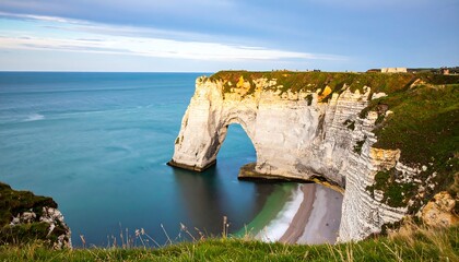 Coastal archway, dramatic cliffs