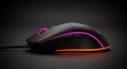 Sleek Ergonomic Gaming Mouse with Dynamic RGB Lighting