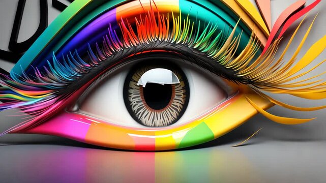designer logo for beauty industry eyebrows eyelashes. Generative AI,