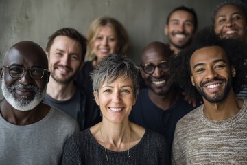 Celebrating diversity: a vibrant group of multiethnic and multi-generational people. 