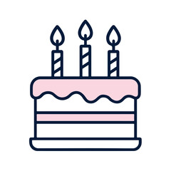 birthday cake with candles