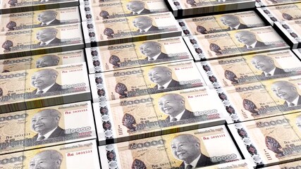 Cambodia 50,000 Riel Banknote Horizontal 3D Animation - Finance and Money Concept - Powered by Adobe