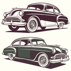Obraz premium retro car vector