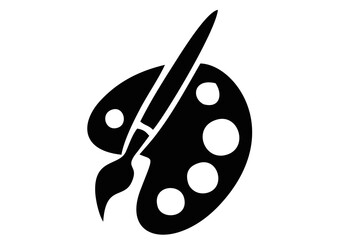 black and white paint brush