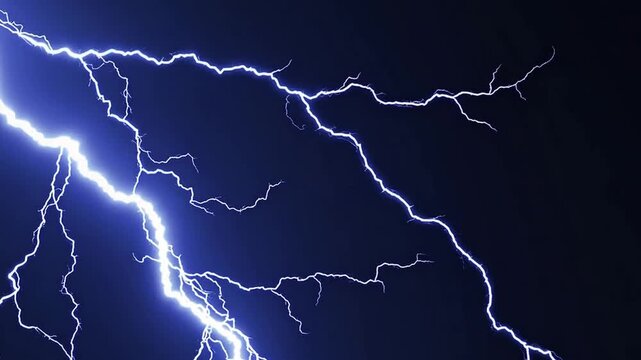electric bolts illuminating the night sky