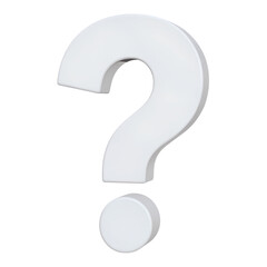 Naklejka premium Question mark 3d
